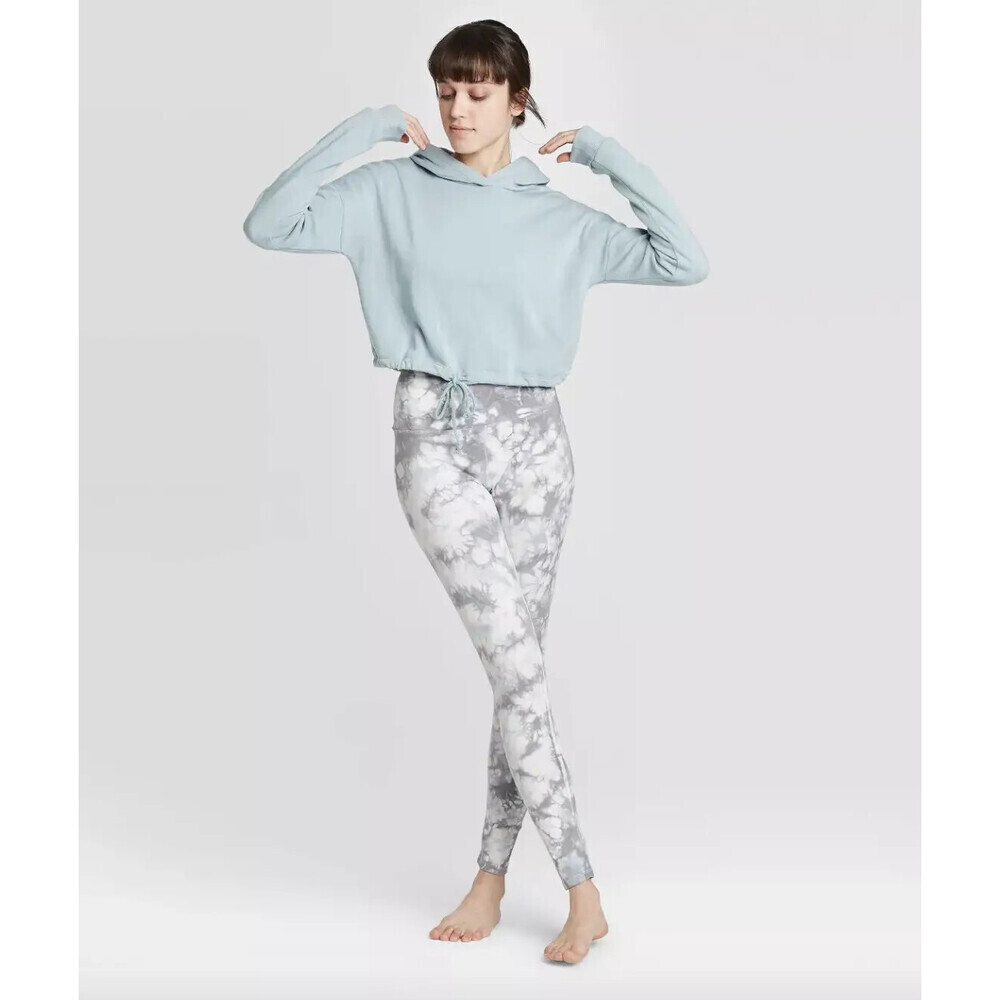 Love Tree Women's Ribbed Knit Leggings Tie Dye Pink Size L